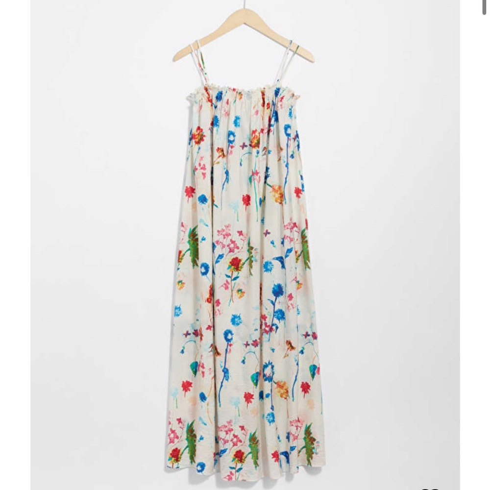 And Other Stories XS Floaty Strappy Midi Dress